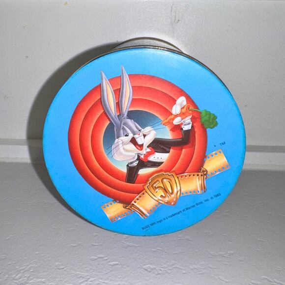 1989 Bugs Bunny 50th Birthday Tin by Brach’s – Looney Tunes Collectible - Picture 4 of 6